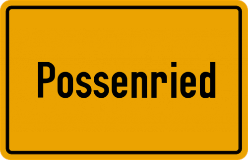 Ortsschild Possenried