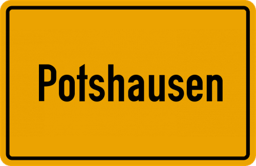Ortsschild Potshausen