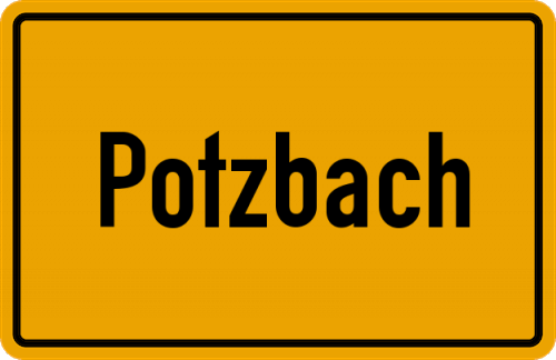 Ortsschild Potzbach