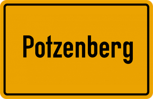 Ortsschild Potzenberg