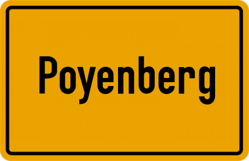 Ortsschild Poyenberg