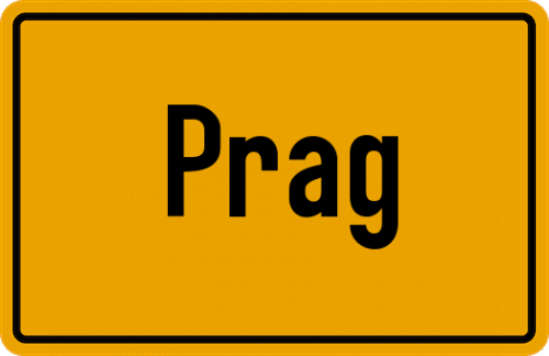 Ortsschild Prag