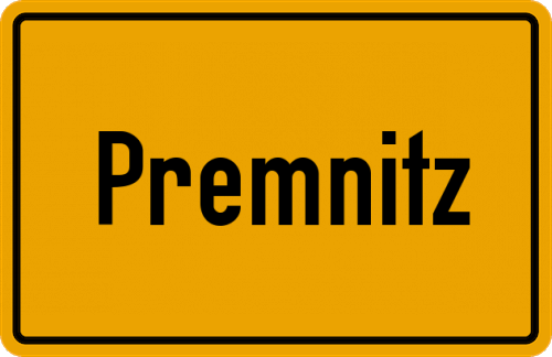 Ortsschild Premnitz