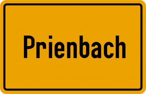 Ortsschild Prienbach, Niederbayern