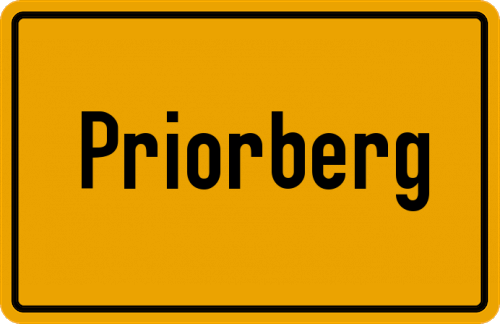 Ortsschild Priorberg