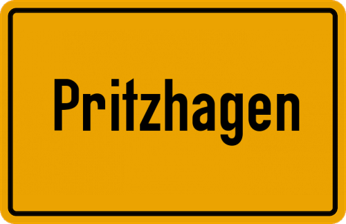 Ortsschild Pritzhagen