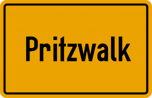Ortsschild Pritzwalk