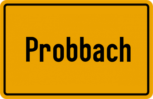 Ortsschild Probbach