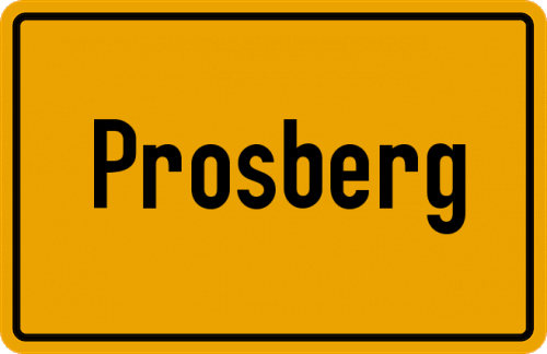 Ortsschild Prosberg