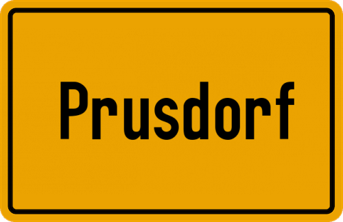 Ortsschild Prusdorf