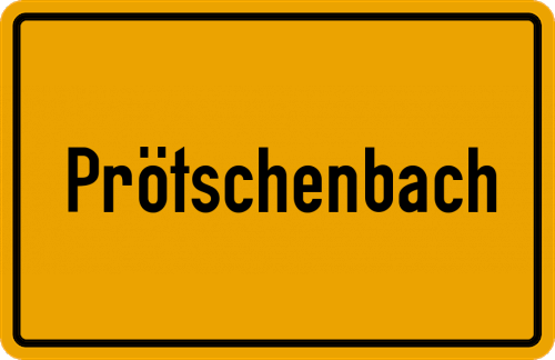 Ortsschild Prötschenbach