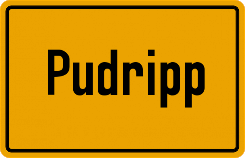 Ortsschild Pudripp