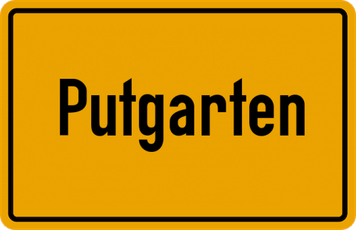 Ortsschild Putgarten