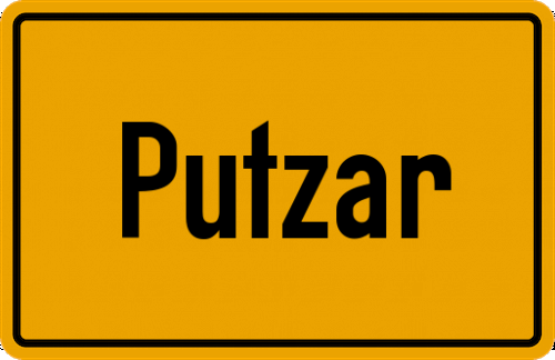Ortsschild Putzar