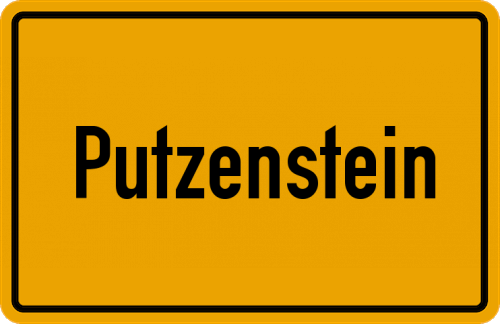 Ortsschild Putzenstein