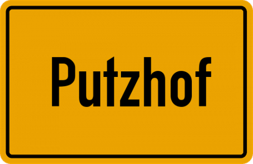 Ortsschild Putzhof