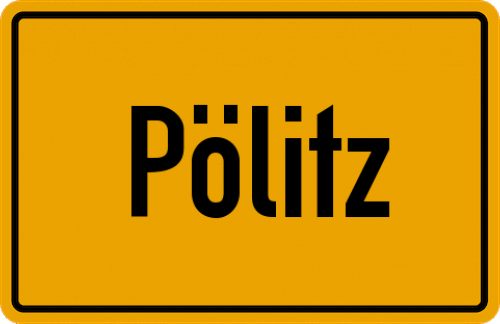 Ortsschild Pölitz, Kreis Stormarn