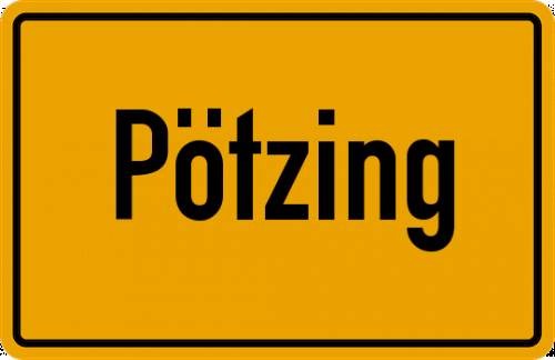 Ortsschild Pötzing, Kreis Miesbach