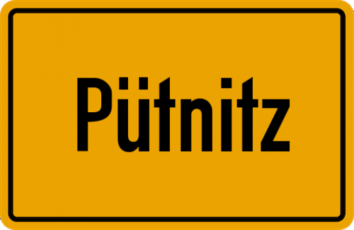 Ortsschild Pütnitz