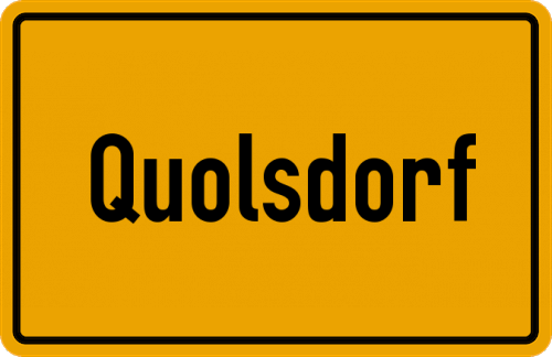 Ortsschild Quolsdorf