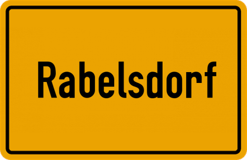 Ortsschild Rabelsdorf