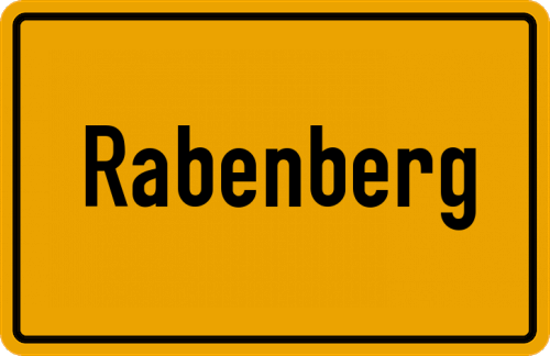 Ortsschild Rabenberg