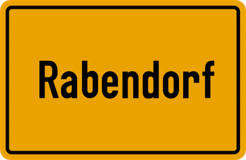 Ortsschild Rabendorf
