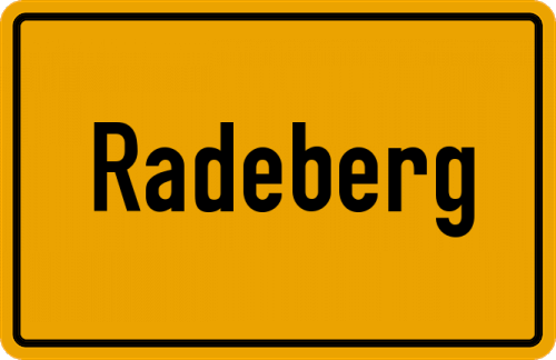 Ortsschild Radeberg, Sachsen