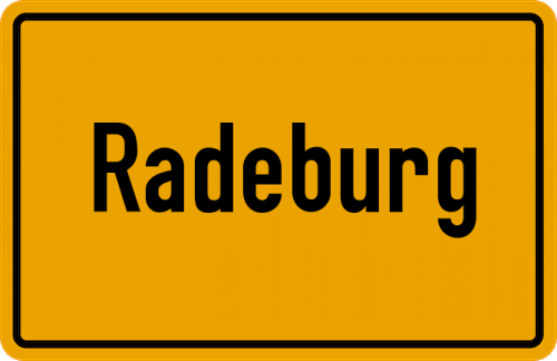 Ortsschild Radeburg