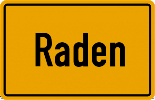 Ortsschild Raden, Kreis Grafschaft Schaumburg