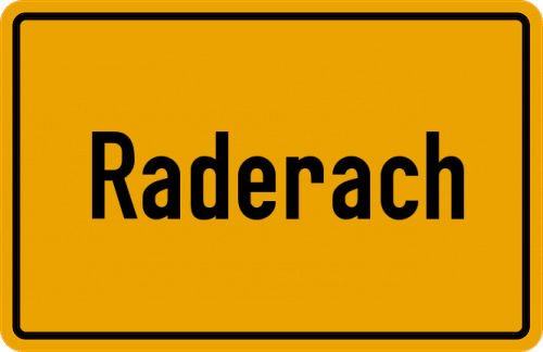 Ortsschild Raderach