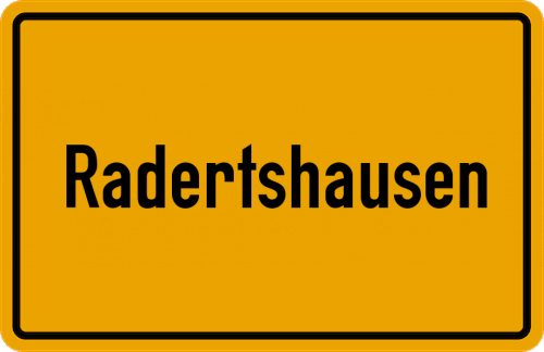 Ortsschild Radertshausen