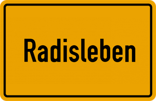 Ortsschild Radisleben