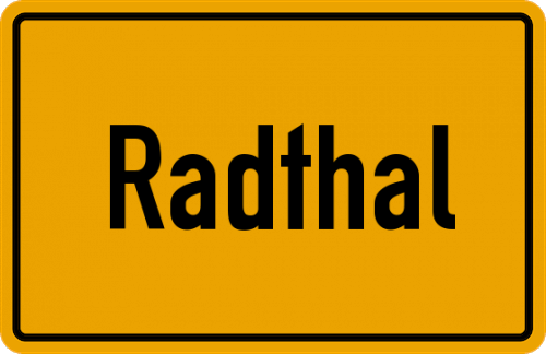 Ortsschild Radthal