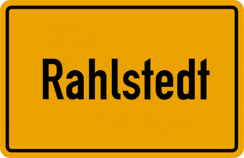Ortsschild Rahlstedt