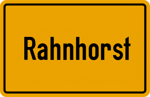 Ortsschild Rahnhorst