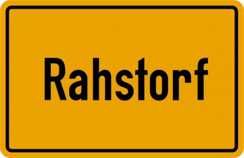 Ortsschild Rahstorf, Niederbayern