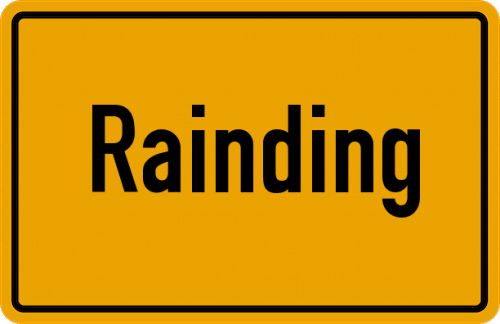 Ortsschild Rainding