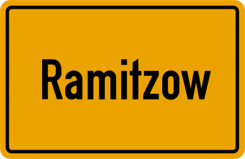 Ortsschild Ramitzow