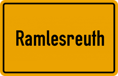 Ortsschild Ramlesreuth
