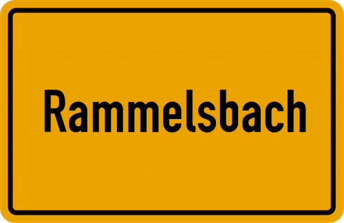 Ortsschild Rammelsbach, Pfalz