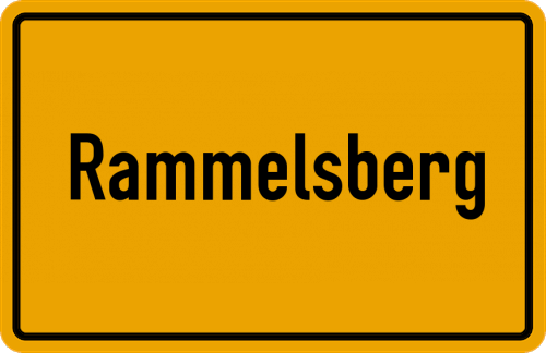 Ortsschild Rammelsberg, Niederbayern