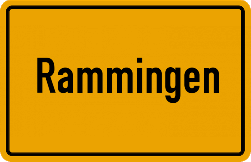 Ortsschild Rammingen, Schwaben
