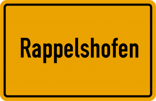 Ortsschild Rappelshofen