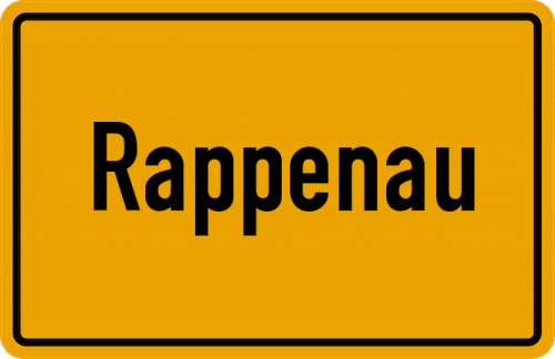 Ortsschild Rappenau, Mittelfranken