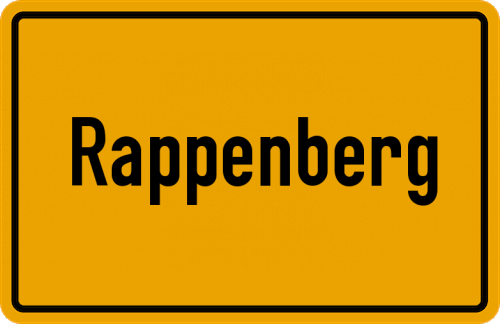 Ortsschild Rappenberg