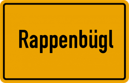 Ortsschild Rappenbügl