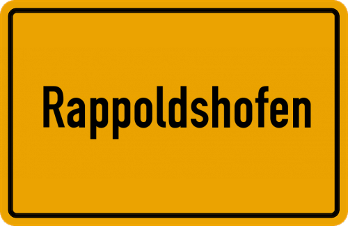 Ortsschild Rappoldshofen