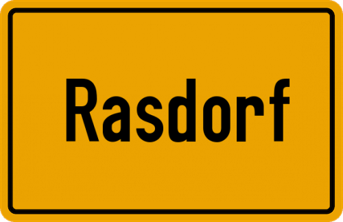 Ortsschild Rasdorf