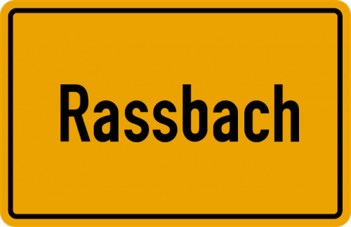 Ortsschild Rassbach